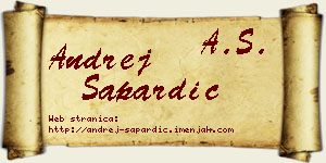 Andrej Sapardić vizit kartica